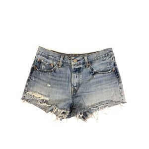 Levi's 501 Distressed Denim Shorts Size 27 Blue Casual Summer